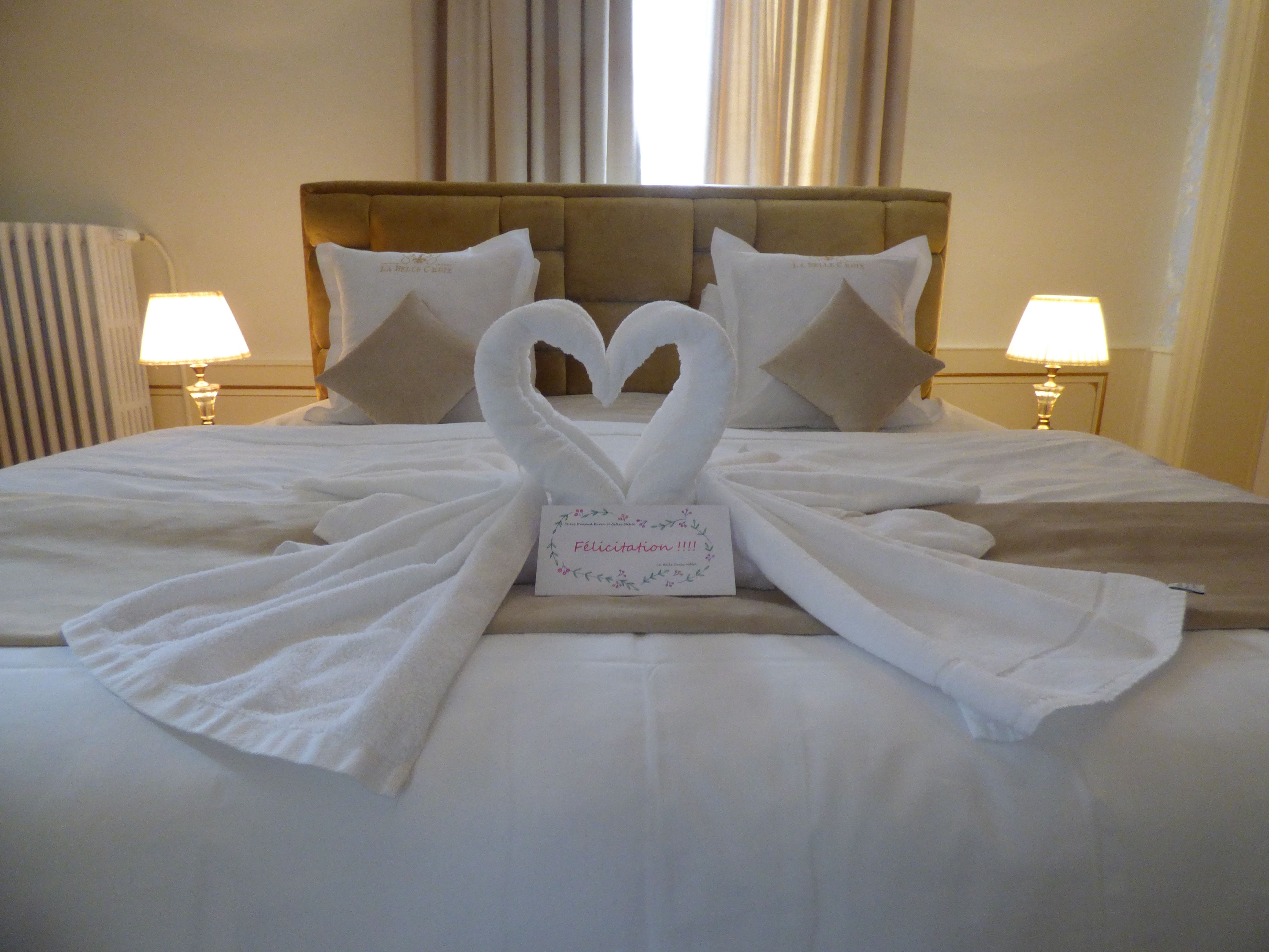 A romantic suite at the Hôtel La Belle Croix in Romont