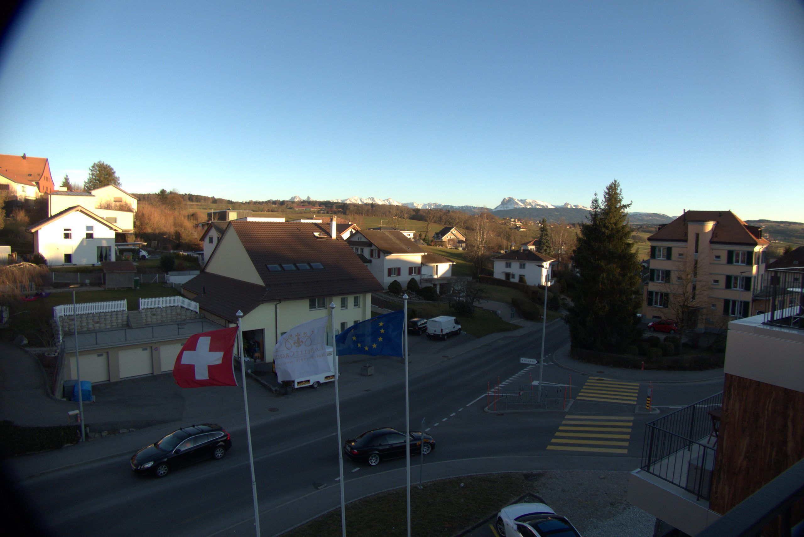 Vue extérieure de l'Hôtel La Belle Croix à Romont